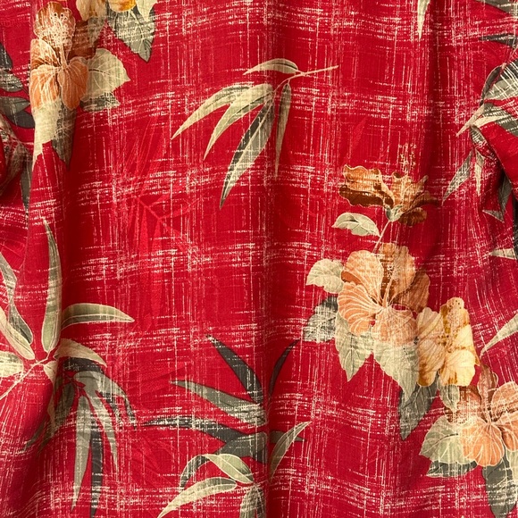 Tommy Bahama 100% Silk Button Up Hawaiian Shirt Short Sleeve - Picture 6 of 7
